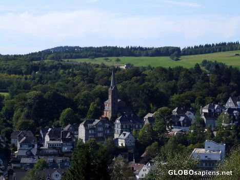 Postcard Church from across the valley