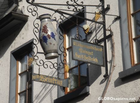 Postcard Bacharach on Rhein River 6
