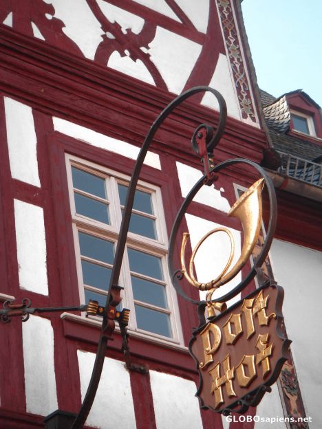 Postcard Bacharach on Rhein River 9