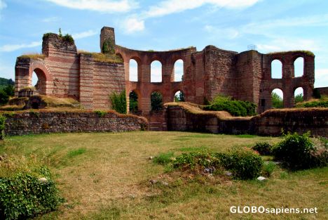 Postcard Trier - Roman baths