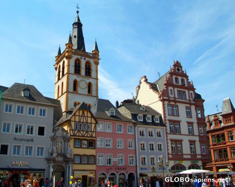 Postcard Trier - main market houses