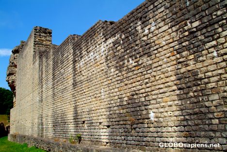 Postcard Trier - ancient Roman baths structure