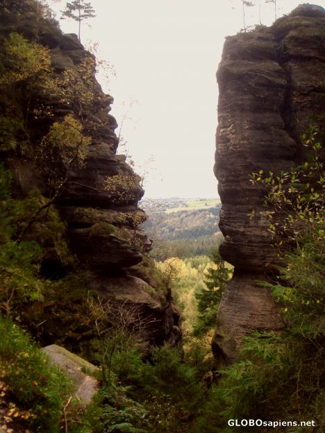 Postcard saxon switzerland on its best