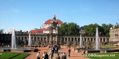 Postcard The Kronentor and Zwinger Gardens and Pavilions