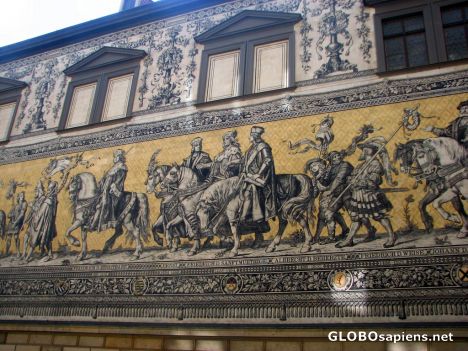 Postcard Dresden Furstenzug - The Procession of Dukes