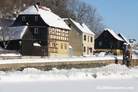 Postcard village near Zwickau