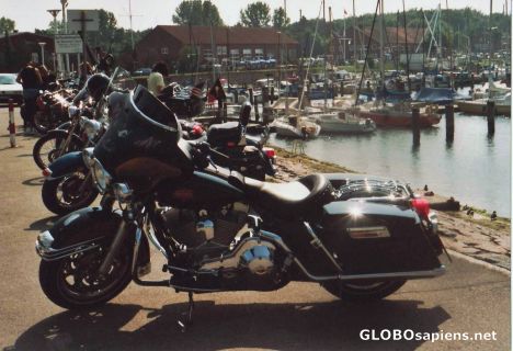 Postcard Harley meeting