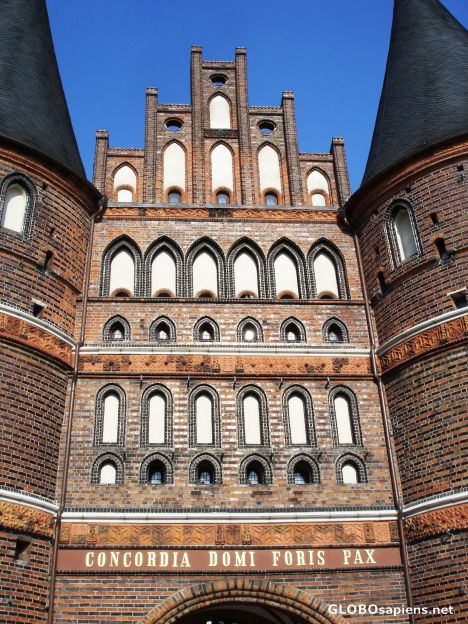 Postcard Holstentor (detail) -