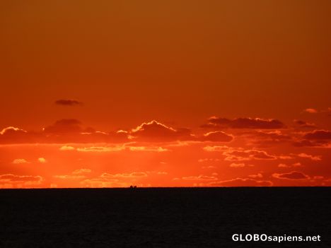 Postcard Dramatic sunset