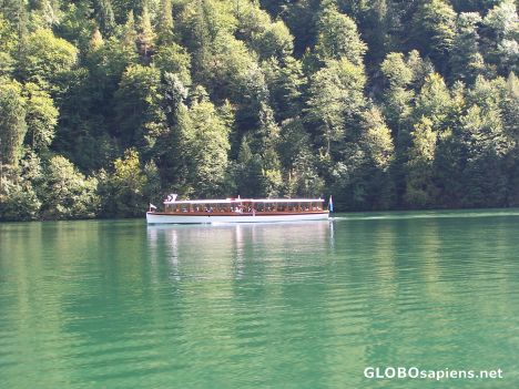 Postcard Electric launch on Konigsee