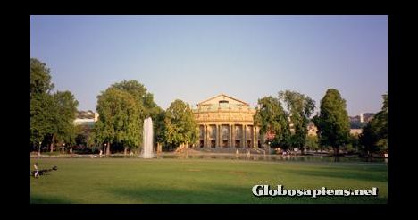Postcard The opera in the center of down town Stuttgart