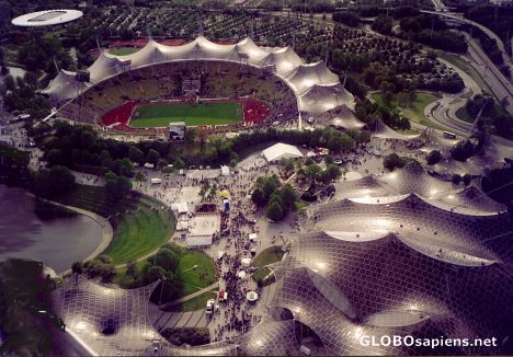 Postcard Olympia Stadium from Tower
