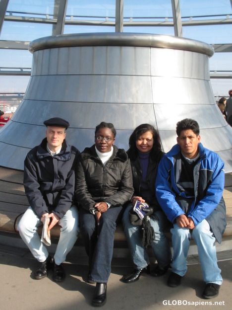Postcard In Reichstag with Friends