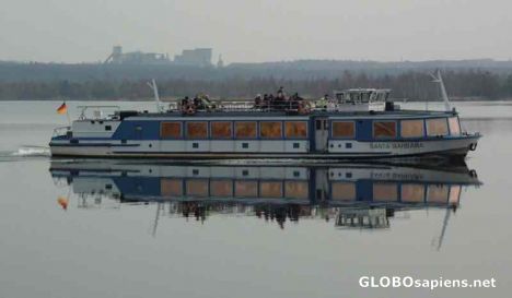 Postcard boat on the lake