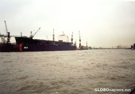 Postcard Harbour of Hamburg