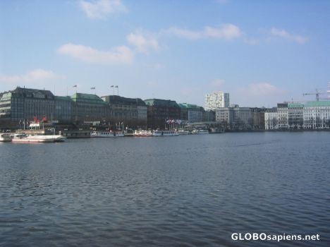 Postcard Innen Alster - Hamburg city centre