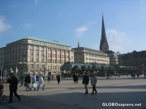 Postcard Hamburg Rathausplatz