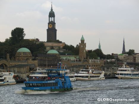 Postcard Hamburg St. Pauli - Landungsbrücken -