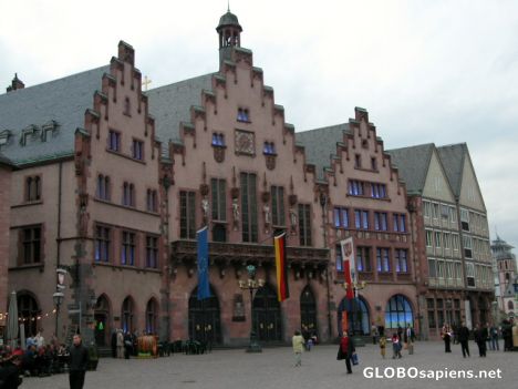 Postcard Frankfurt main square.