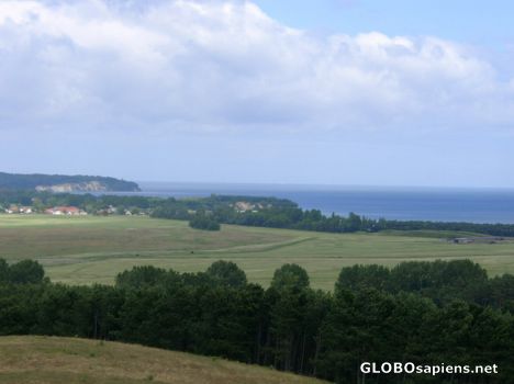 Postcard White chalk cliffs visible from Hillside