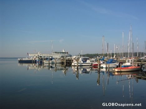 Postcard Rerik harbour with beautiful fishing boats