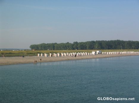 Postcard Rerik beach front taken from the jetty