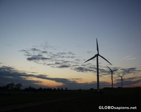 Postcard electric windmill