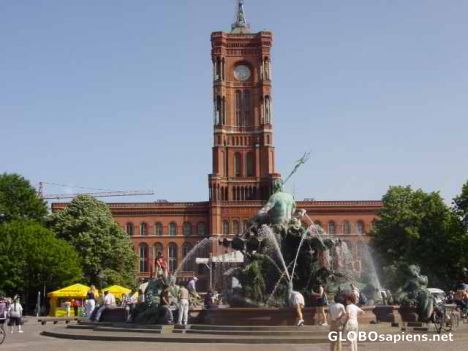 Postcard berlin city hall