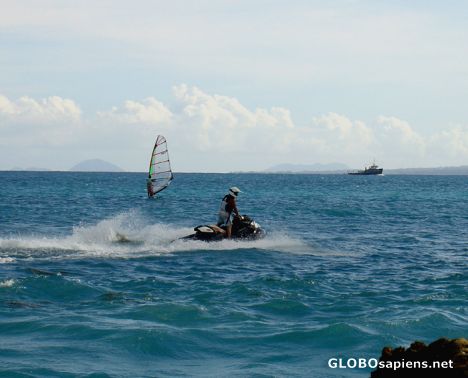 Postcard Gosier - World championship training of jetski