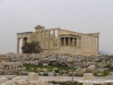 Postcard View over Erecteion temple