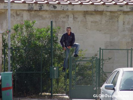 Postcard Caught a person