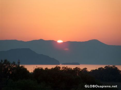 Postcard chania sunset