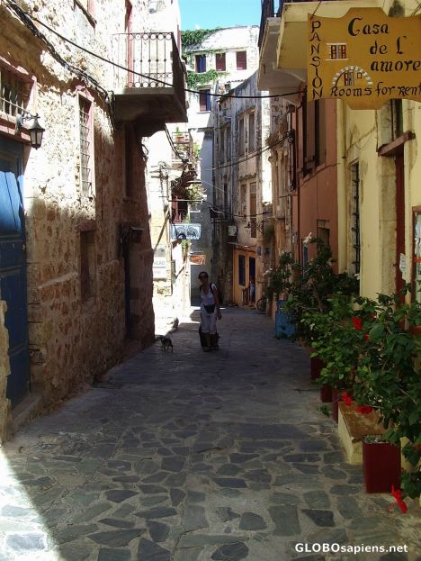 Postcard Lost traveller in Chania