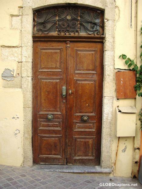 Postcard What is behind the doors?