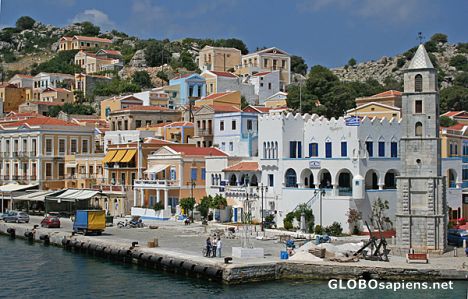 Postcard Symi Waterfront