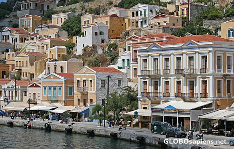 Postcard Colourful neoclassical architecture