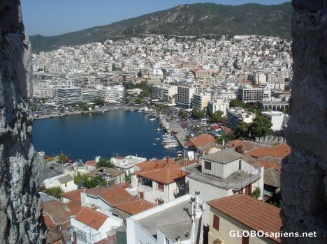 Postcard the port of Kavala