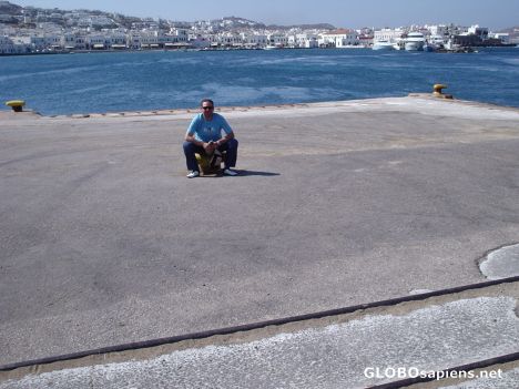 Postcard port of Mykonos