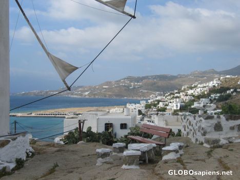Postcard Through the windmills