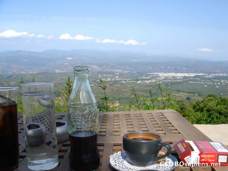 Postcard incredible view to Sparta