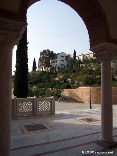Postcard Part of the view from the main entrance