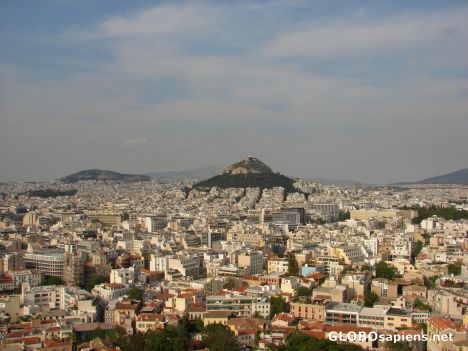 Postcard View of Mount Lycabettus  from the Acropilis