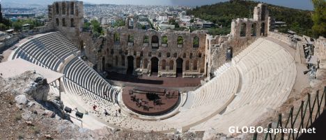 Postcard Odeum of herodes