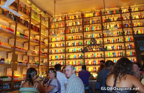 Postcard beautiful greek bar