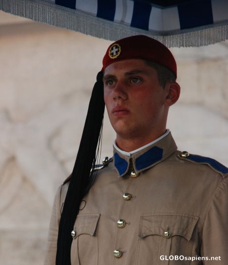 Postcard young military man