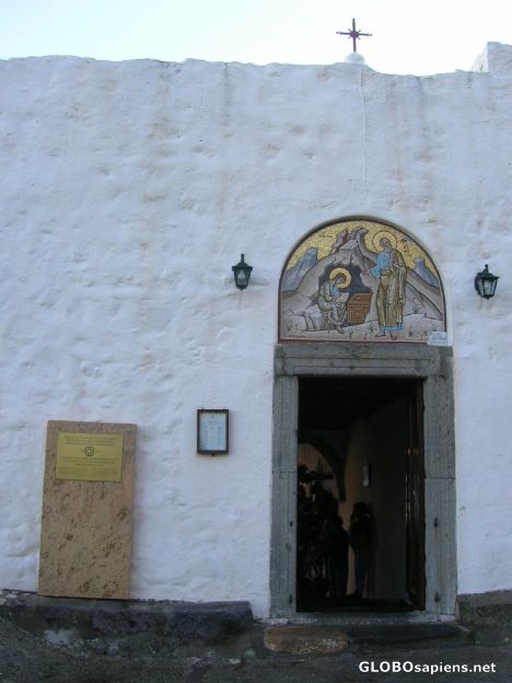 Postcard Entrance to the cave complex