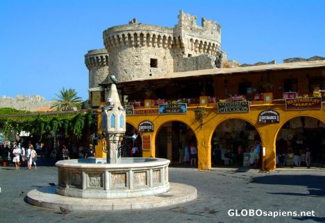 Postcard Rhodos Old Town Plaka