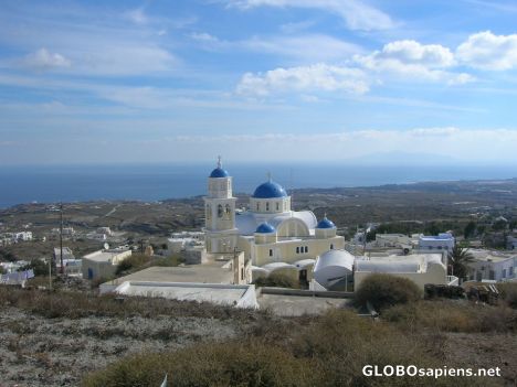Postcard Church in the southern part of the island