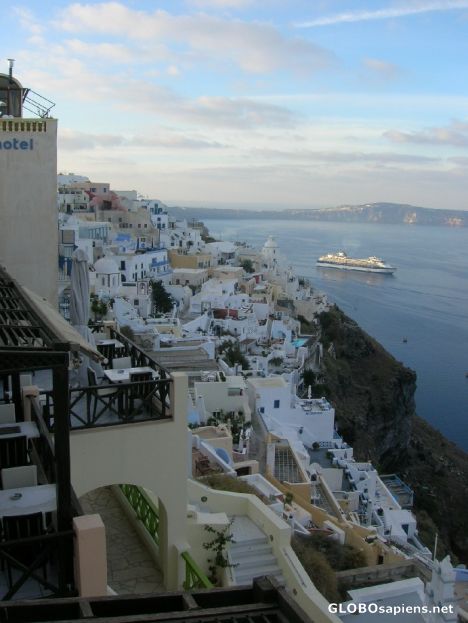 Postcard West side of Oia