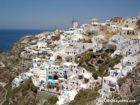 Postcard Town of Oia, Santorini
